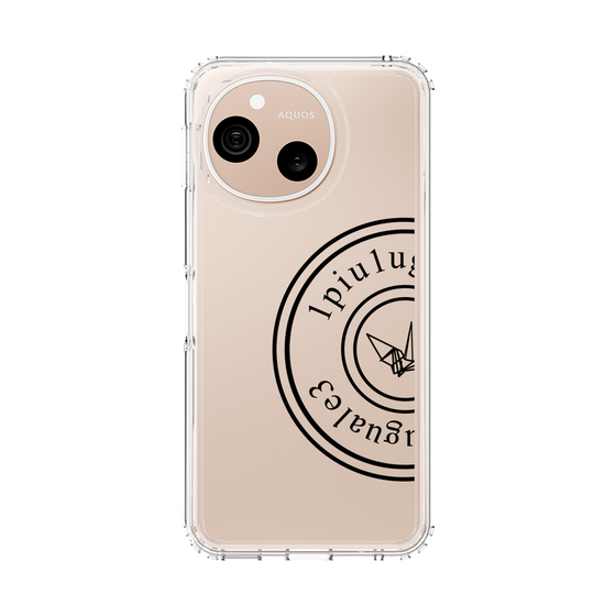 スリムプロテクションケース［ 1PIU1UGUALE3 - 鶴 - Black ］