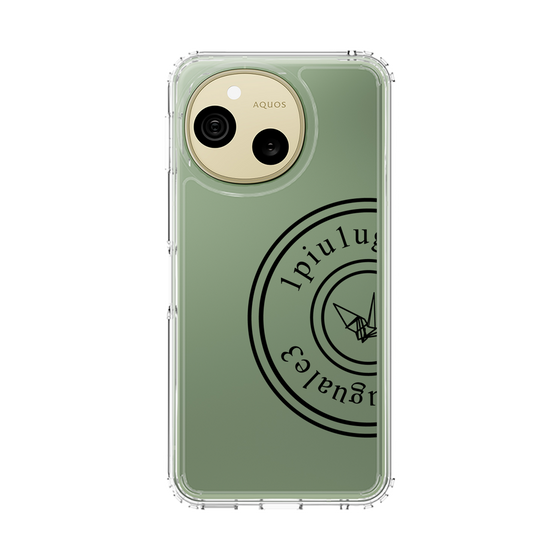 スリムプロテクションケース［ 1PIU1UGUALE3 - 鶴 - Black ］