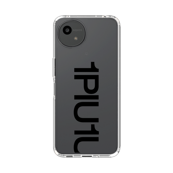 スリムプロテクションケース［ 1PIU1UGUALE3 - Logo Bold - Black ］