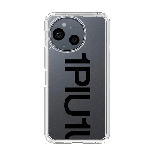 スリムプロテクションケース［ 1PIU1UGUALE3 - Logo Bold - Black ］