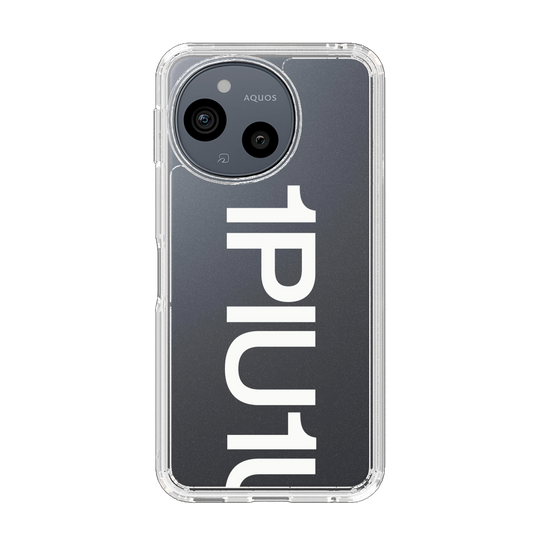 スリムプロテクションケース［ 1PIU1UGUALE3 - Logo Bold -White ］