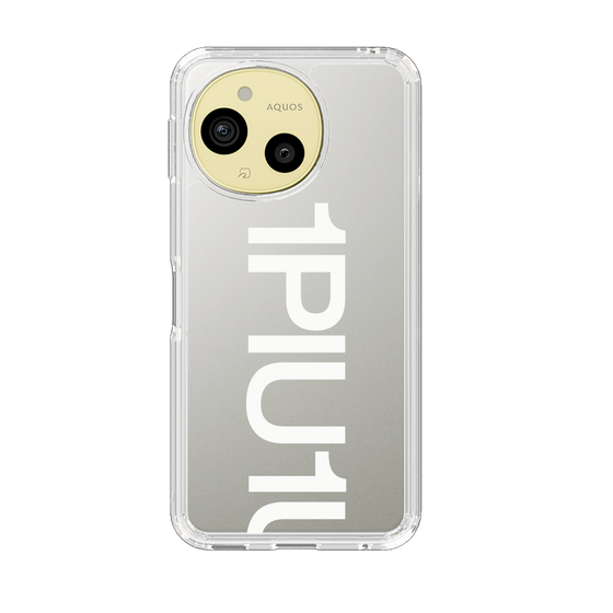 スリムプロテクションケース［ 1PIU1UGUALE3 - Logo Bold -White ］