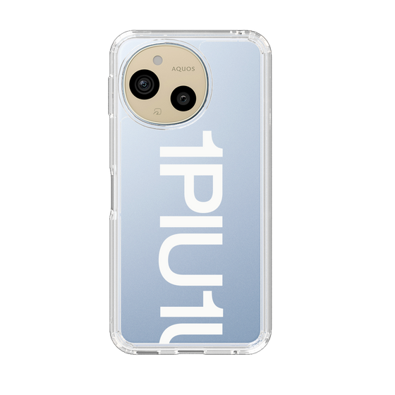 スリムプロテクションケース［ 1PIU1UGUALE3 - Logo Bold -White ］