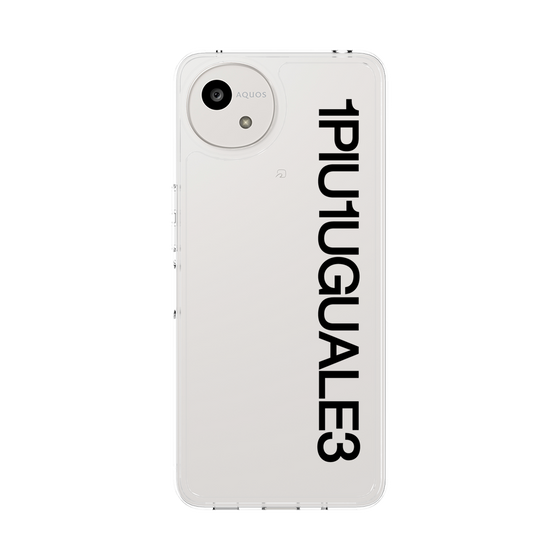 スリムプロテクションケース［ 1PIU1UGUALE3 - Logo - Black ］
