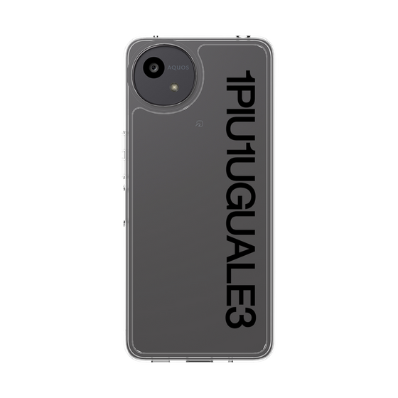スリムプロテクションケース［ 1PIU1UGUALE3 - Logo - Black ］