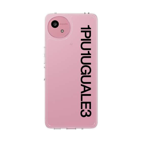スリムプロテクションケース［ 1PIU1UGUALE3 - Logo - Black ］