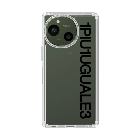 スリムプロテクションケース［ 1PIU1UGUALE3 - Logo - Black ］
