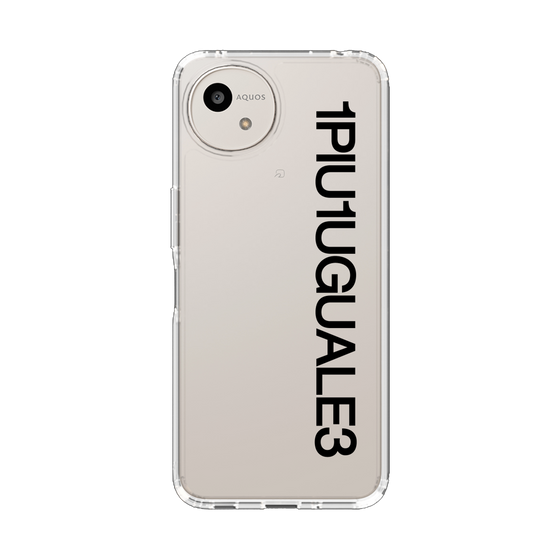 スリムプロテクションケース［ 1PIU1UGUALE3 - Logo - Black ］