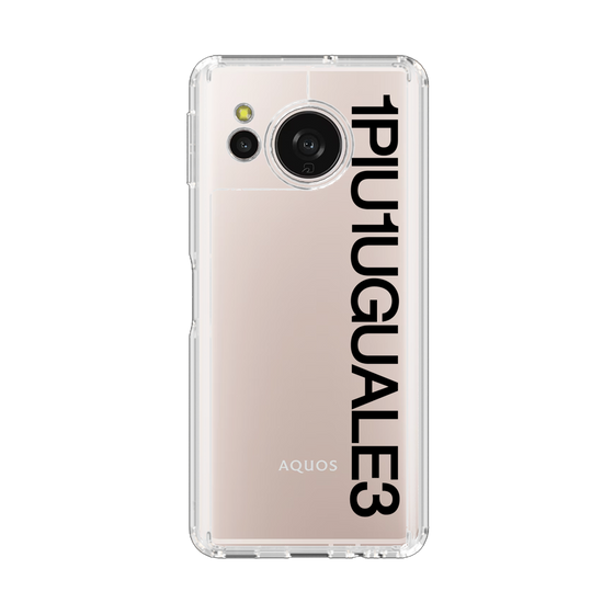 スリムプロテクションケース［ 1PIU1UGUALE3 - Logo - Black ］