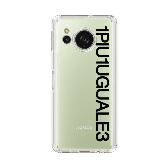 スリムプロテクションケース［ 1PIU1UGUALE3 - Logo - Black ］