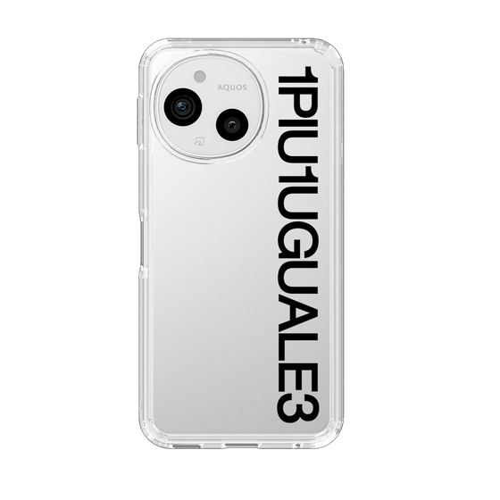 スリムプロテクションケース［ 1PIU1UGUALE3 - Logo - Black ］