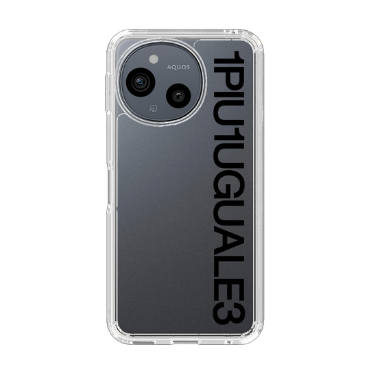 スリムプロテクションケース［ 1PIU1UGUALE3 - Logo - Black ］