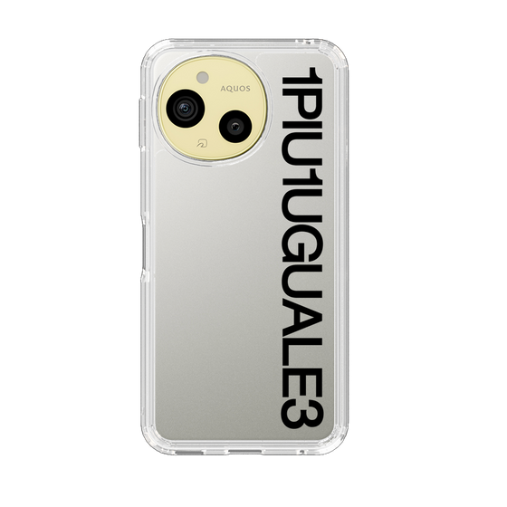 スリムプロテクションケース［ 1PIU1UGUALE3 - Logo - Black ］