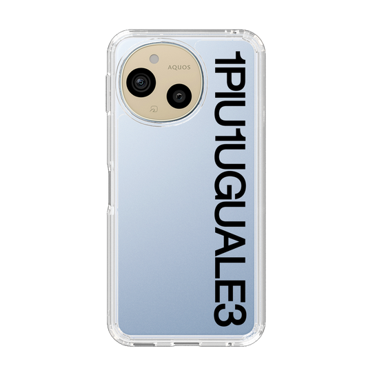 スリムプロテクションケース［ 1PIU1UGUALE3 - Logo - Black ］