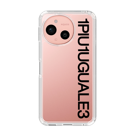 スリムプロテクションケース［ 1PIU1UGUALE3 - Logo - Black ］