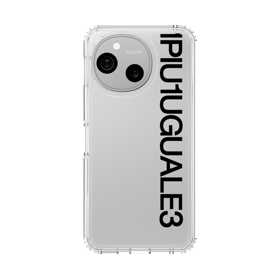 スリムプロテクションケース［ 1PIU1UGUALE3 - Logo - Black ］