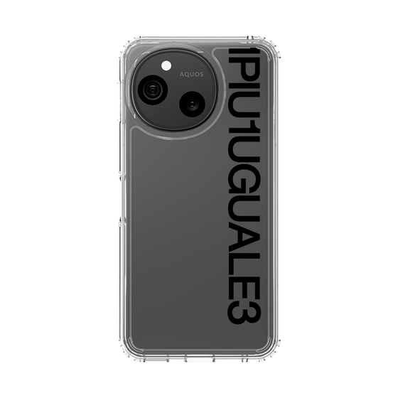 スリムプロテクションケース［ 1PIU1UGUALE3 - Logo - Black ］