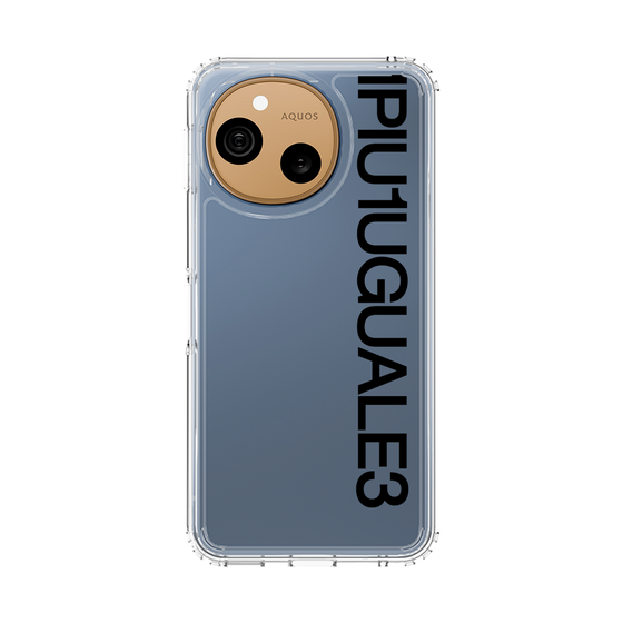 スリムプロテクションケース［ 1PIU1UGUALE3 - Logo - Black ］