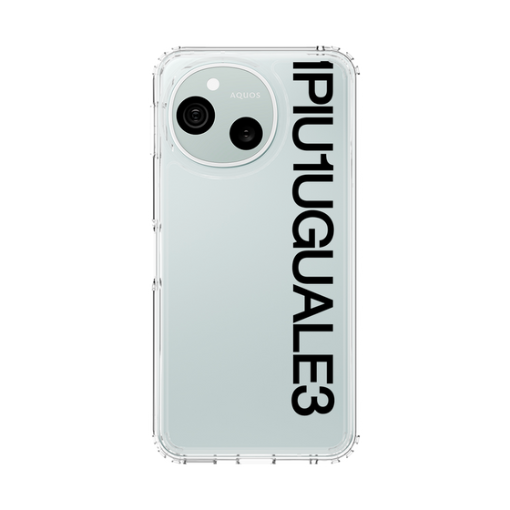 スリムプロテクションケース［ 1PIU1UGUALE3 - Logo - Black ］