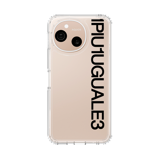 スリムプロテクションケース［ 1PIU1UGUALE3 - Logo - Black ］