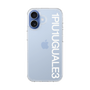 スリムプロテクションケース［ 1PIU1UGUALE3 - Logo - White ］