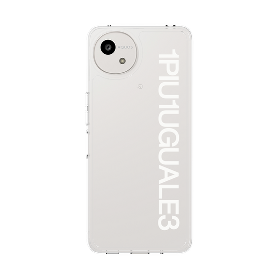 スリムプロテクションケース［ 1PIU1UGUALE3 - Logo - White ］