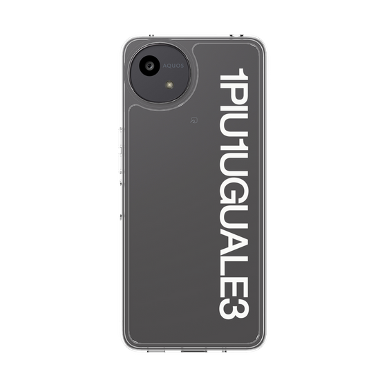 スリムプロテクションケース［ 1PIU1UGUALE3 - Logo - White ］