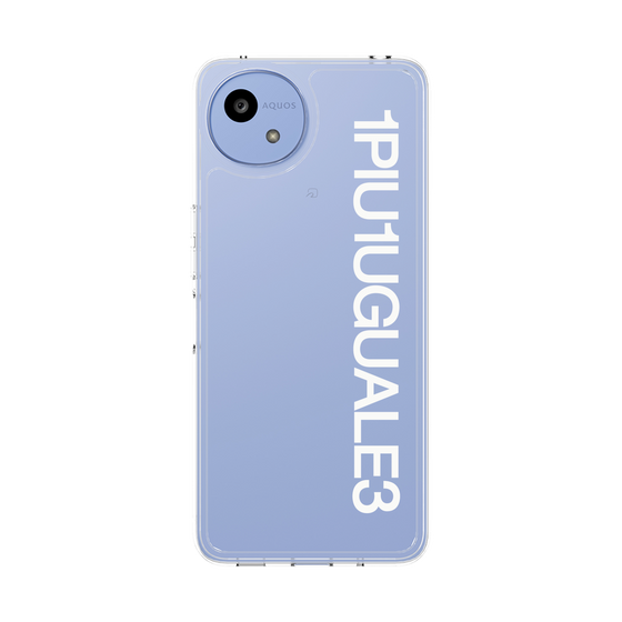 スリムプロテクションケース［ 1PIU1UGUALE3 - Logo - White ］