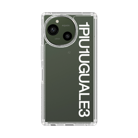 スリムプロテクションケース［ 1PIU1UGUALE3 - Logo - White ］