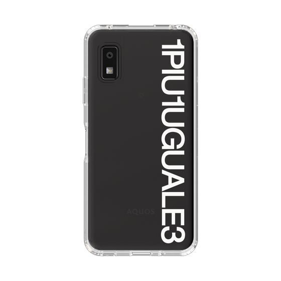 スリムプロテクションケース［ 1PIU1UGUALE3 - Logo - White ］