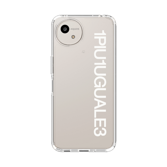 スリムプロテクションケース［ 1PIU1UGUALE3 - Logo - White ］