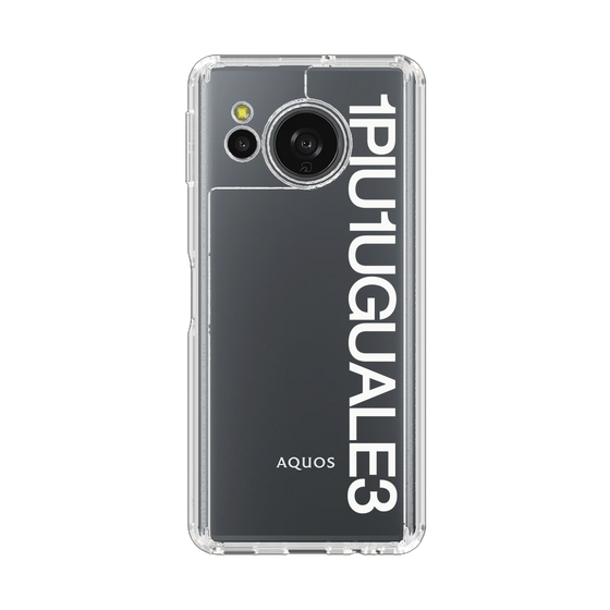 スリムプロテクションケース［ 1PIU1UGUALE3 - Logo - White ］