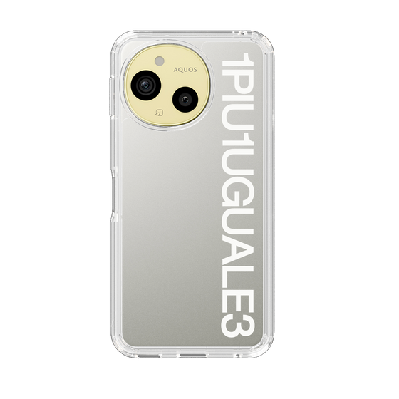 スリムプロテクションケース［ 1PIU1UGUALE3 - Logo - White ］