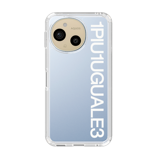 スリムプロテクションケース［ 1PIU1UGUALE3 - Logo - White ］