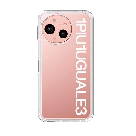 スリムプロテクションケース［ 1PIU1UGUALE3 - Logo - White ］