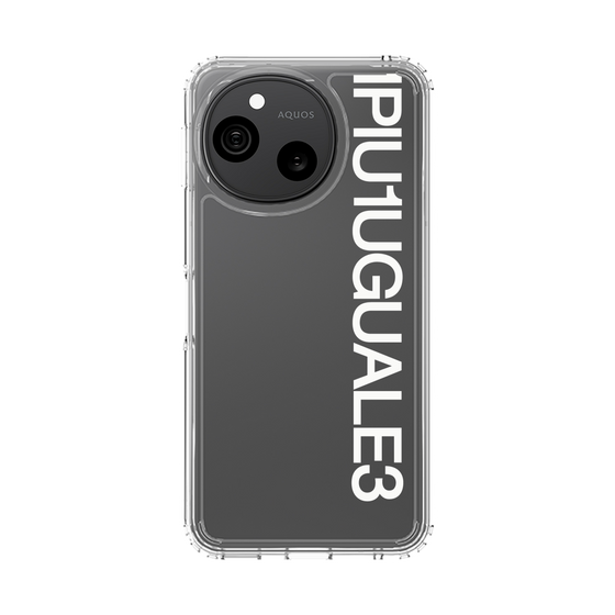 スリムプロテクションケース［ 1PIU1UGUALE3 - Logo - White ］