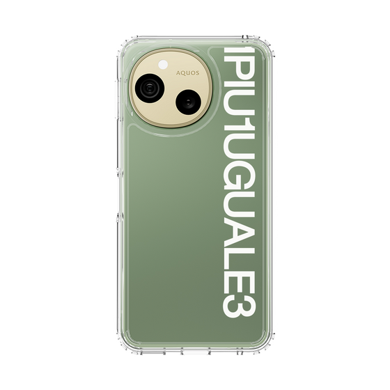 スリムプロテクションケース［ 1PIU1UGUALE3 - Logo - White ］