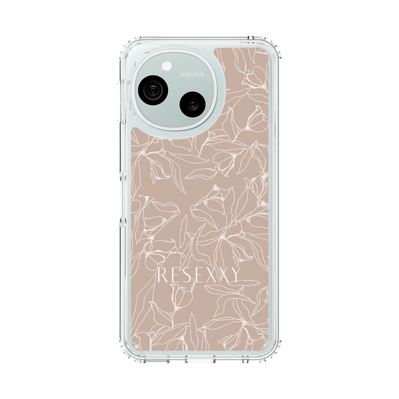 スリムプロテクションケース［ RESEXXY - フラワー - Beige ］