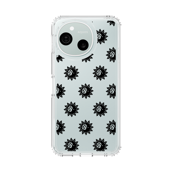 スリムプロテクションケース［ EVRIS - サニーモチーフ - Black ］