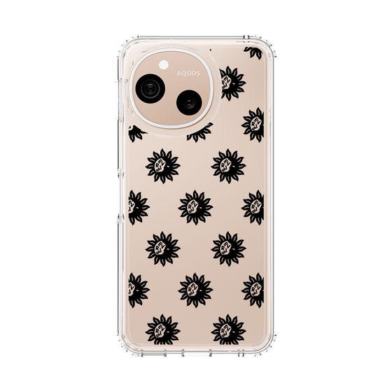 スリムプロテクションケース［ EVRIS - サニーモチーフ - Black ］