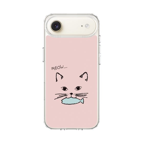 スリムプロテクションケース［ 食いしん坊なねこ - Pink ］