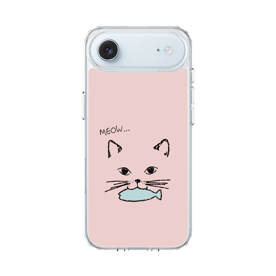 スリムプロテクションケース［ 食いしん坊なねこ - Pink ］
