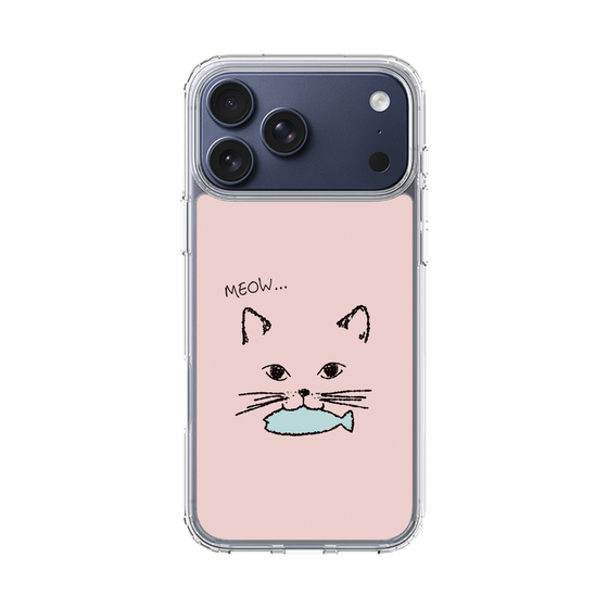 スリムプロテクションケース［ 食いしん坊なねこ - Pink ］