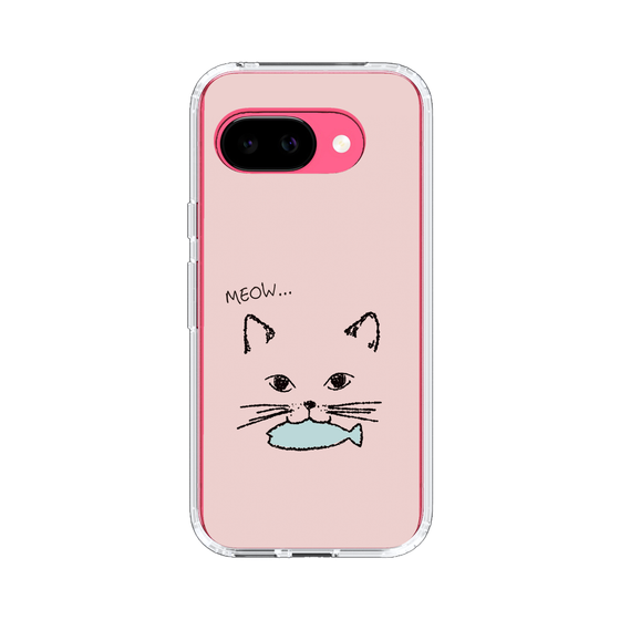 スリムプロテクションケース［ 食いしん坊なねこ - Pink ］