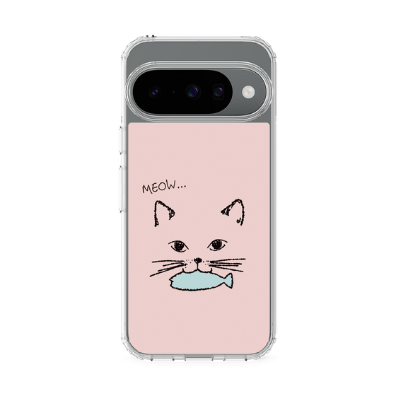 スリムプロテクションケース［ 食いしん坊なねこ - Pink ］