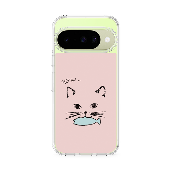 スリムプロテクションケース［ 食いしん坊なねこ - Pink ］