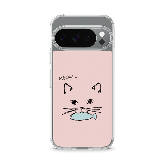 スリムプロテクションケース［ 食いしん坊なねこ - Pink ］
