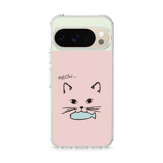スリムプロテクションケース［ 食いしん坊なねこ - Pink ］