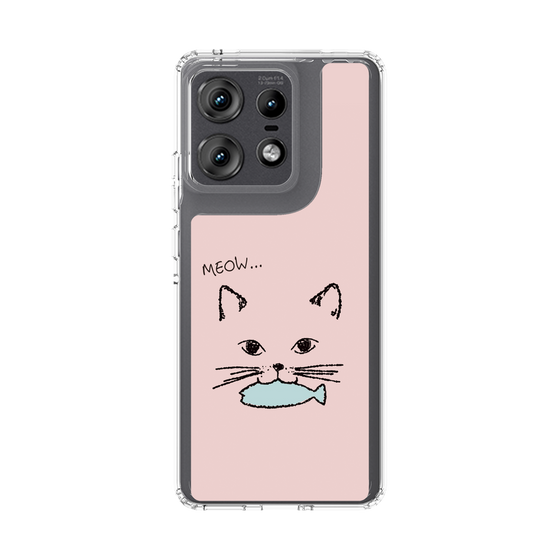 スリムプロテクションケース［ 食いしん坊なねこ - Pink ］