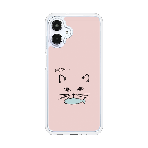 スリムプロテクションケース［ 食いしん坊なねこ - Pink ］
